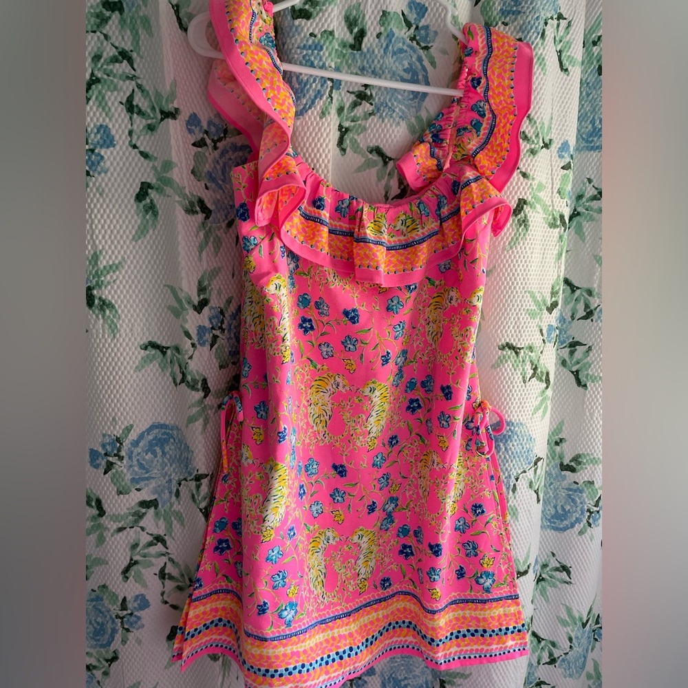 Lilly Pulitzer Prosecco Pink Tigress Garden Romper